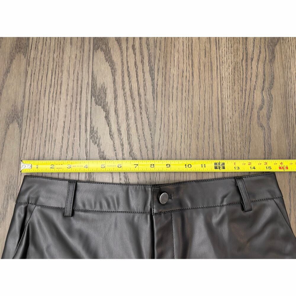 Faux Leather Wide Leg Pants Black XL (See Measurements) - Picture 7 of 9